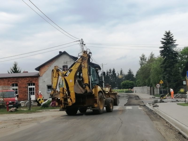Trwa przebudowa drogi Mórkowo - Wilkowice